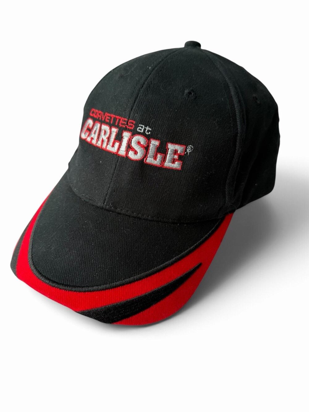 Vintage Corvettes at Carlisle Since 1982 Black Red Embroidered Hat Cap
